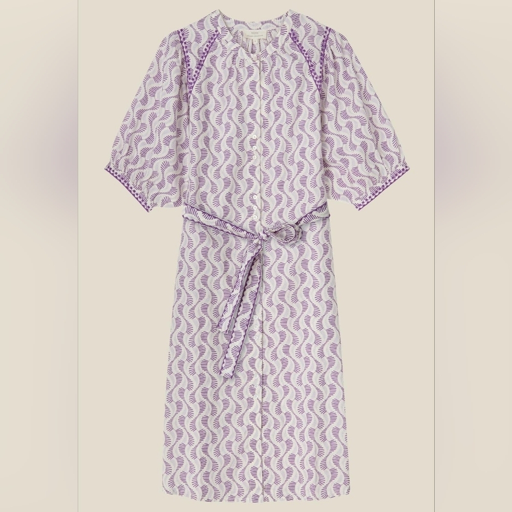 Yerse  abstract print Midi prairie Dress - Picture 14 of 14